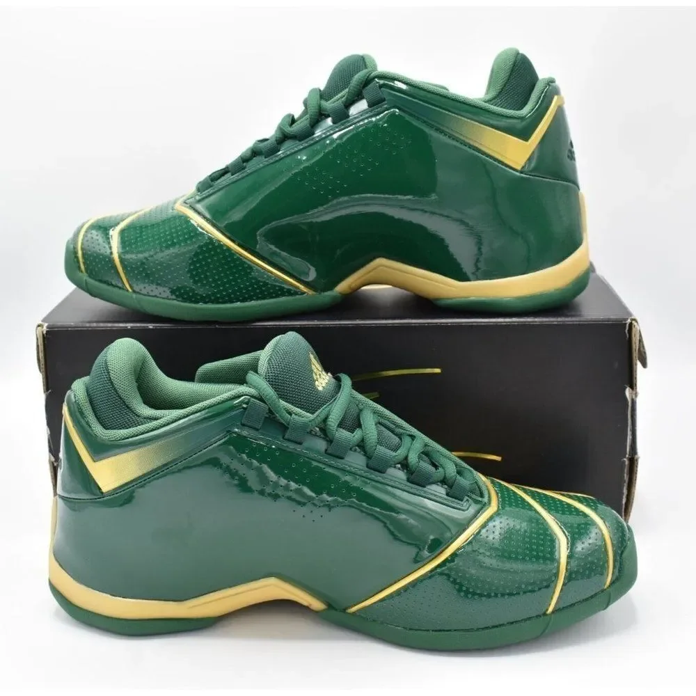 Adidas Size Mens 8 Womens 9 TMAC 2 Restomod Green Gold Basketball Shoes Sneakers